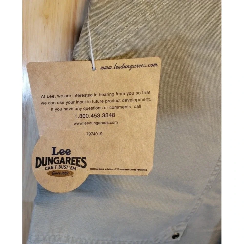 Lee Dungarees Mens Khaki Carpenter Shorts Heavy Cotton Twill Relaxed Fit NWT 29